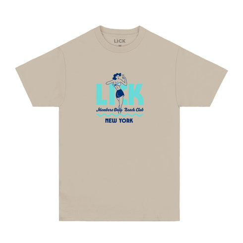 beach club graphic t-shirt sand